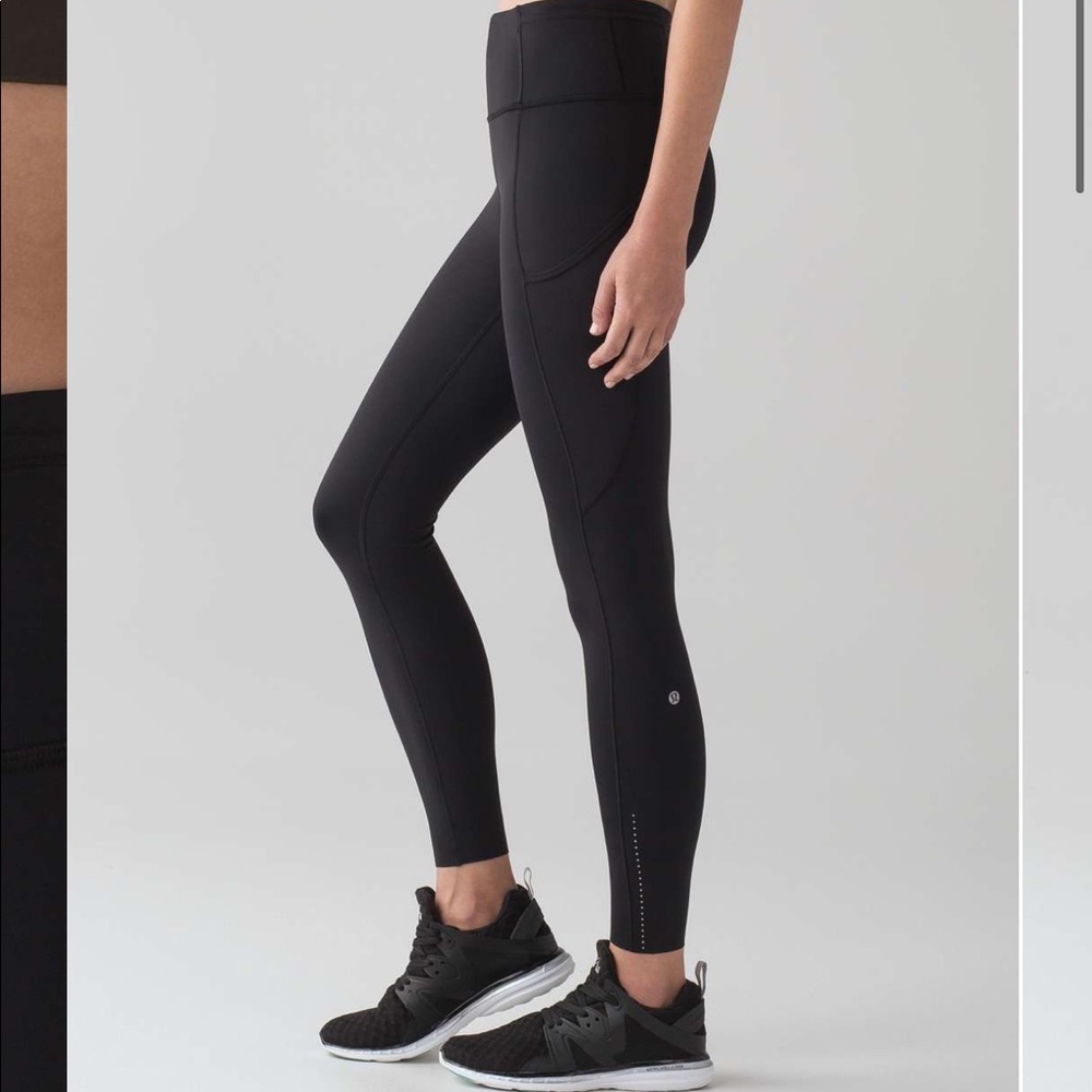 lululemon fast & free 7/8 tight II-black